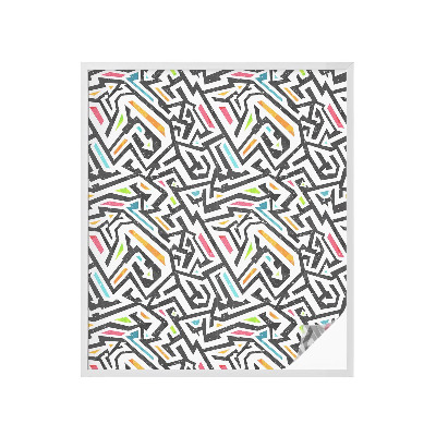 Mlečna folija za okna vitraž Abstraktna geometrija