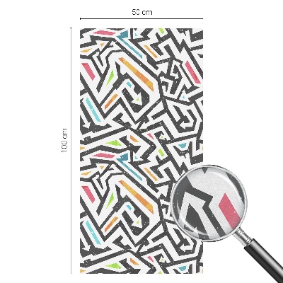 Mlečna folija za okna vitraž Abstraktna geometrija