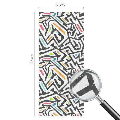 Mlečna folija za okna vitraž Abstraktna geometrija