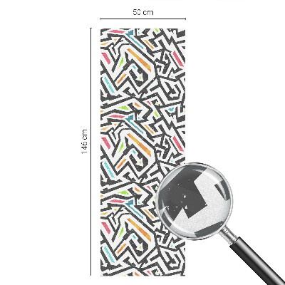 Mlečna folija za okna vitraž Abstraktna geometrija