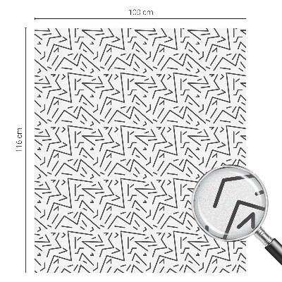 Mlečna folija za okna vitraž Abstraktni cikcaki