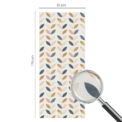 Okenska folija vitraž za zasebnost Vzorec listov