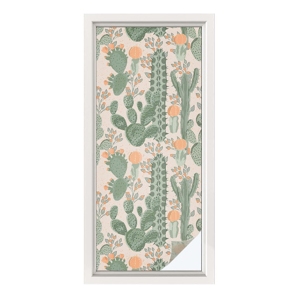 Okenska folija za zaščito pred pogledi Zelene sukulente