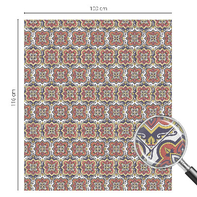 Mlečna folija za okna vitraž Cvetlični ornament