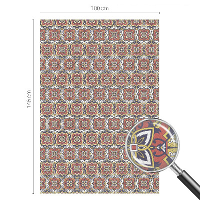 Mlečna folija za okna vitraž Cvetlični ornament