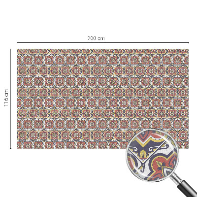 Mlečna folija za okna vitraž Cvetlični ornament