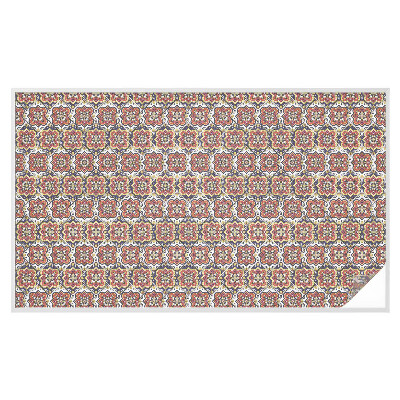 Mlečna folija za okna vitraž Cvetlični ornament