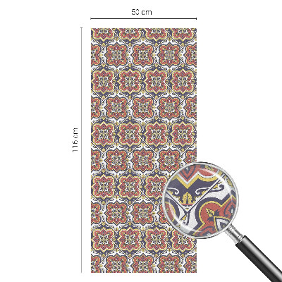 Mlečna folija za okna vitraž Cvetlični ornament