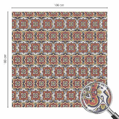 Mlečna folija za okna vitraž Cvetlični ornament