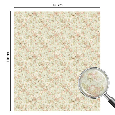 Okenska folija vitraž za zasebnost Cvetlična eleganca