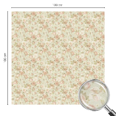 Okenska folija vitraž za zasebnost Cvetlična eleganca