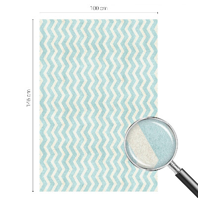 Okenska folija vitraž za zasebnost Modri ​​cikcak