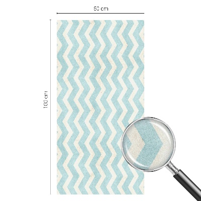 Okenska folija vitraž za zasebnost Modri ​​cikcak