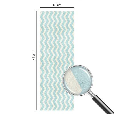 Okenska folija vitraž za zasebnost Modri ​​cikcak