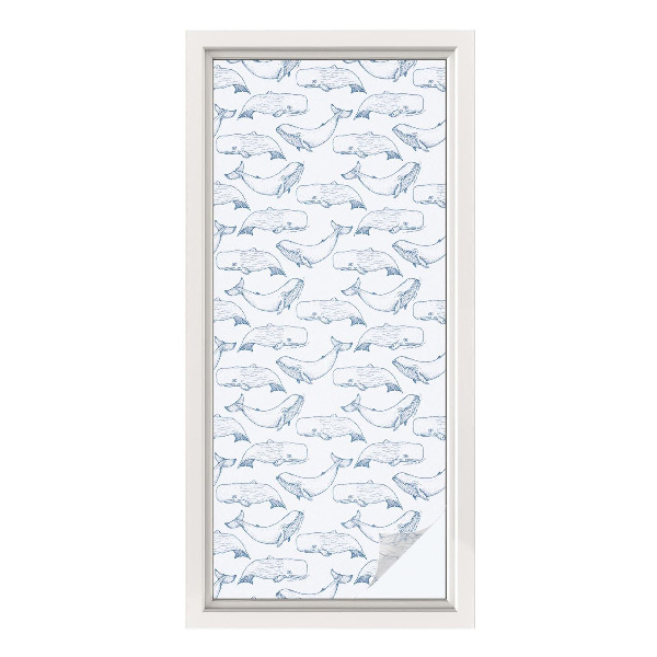 Mlečna folija za okna vitraž Morski navdihi