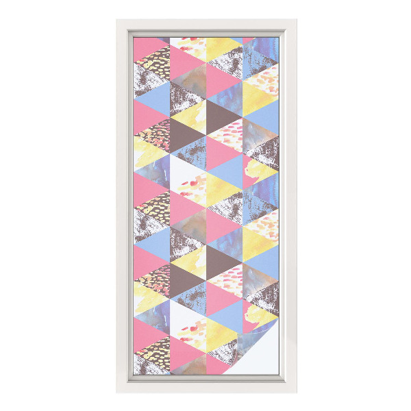 Okenska folija za zaščito pred pogledi Barviti trikotniki