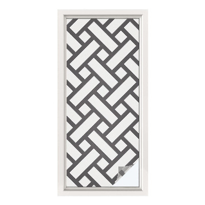 Mlečna folija za okna vitraž Prepletanje pravokotnikov