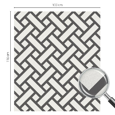 Mlečna folija za okna vitraž Prepletanje pravokotnikov