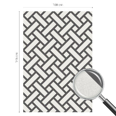 Mlečna folija za okna vitraž Prepletanje pravokotnikov