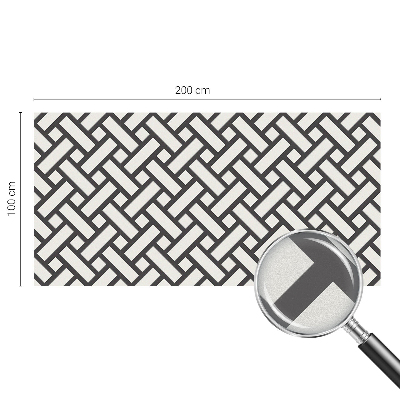 Mlečna folija za okna vitraž Prepletanje pravokotnikov