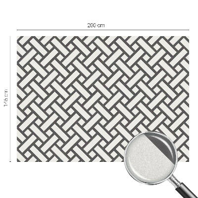 Mlečna folija za okna vitraž Prepletanje pravokotnikov