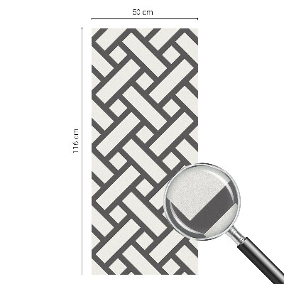 Mlečna folija za okna vitraž Prepletanje pravokotnikov