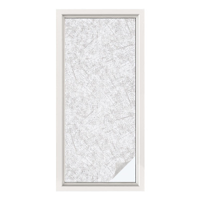 Okenska folija vitraž za zasebnost Lesena tekstura