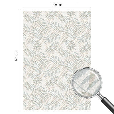 Mlečna folija za okna vitraž Listnata eleganca