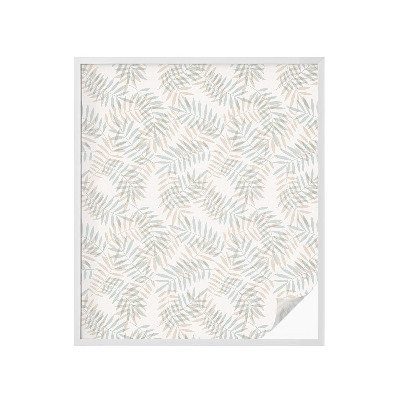 Mlečna folija za okna vitraž Listnata eleganca