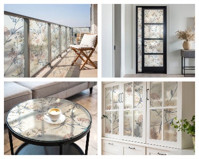 Okenska folija za zaščito pred pogledi Rože harmonije