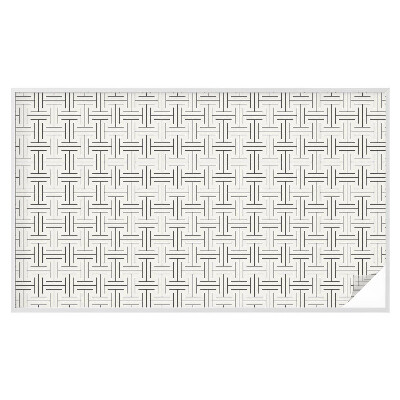 Mlečna folija za okna vitraž Simetrična pletenica