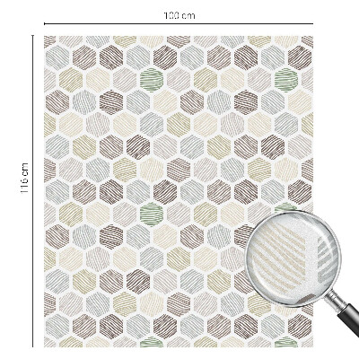 Mlečna folija za okna vitraž Geometrijski valovi