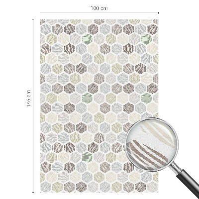 Mlečna folija za okna vitraž Geometrijski valovi