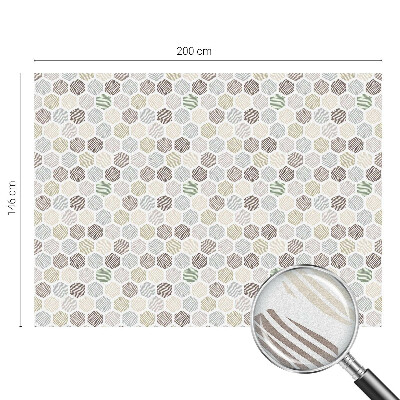 Mlečna folija za okna vitraž Geometrijski valovi