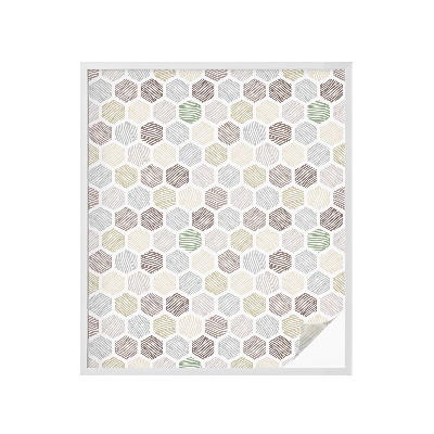 Mlečna folija za okna vitraž Geometrijski valovi