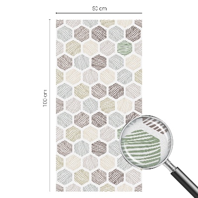 Mlečna folija za okna vitraž Geometrijski valovi