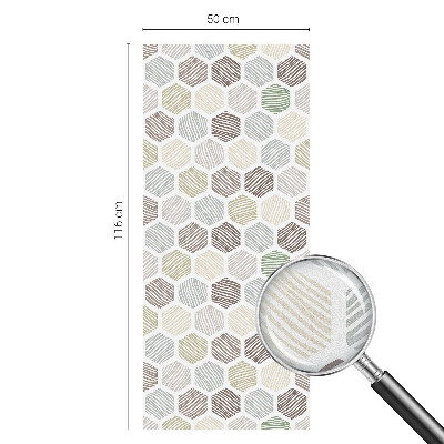 Mlečna folija za okna vitraž Geometrijski valovi