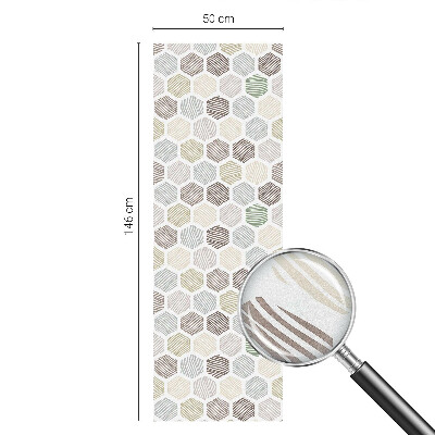 Mlečna folija za okna vitraž Geometrijski valovi