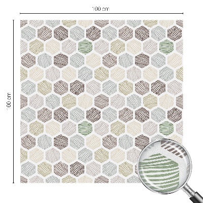 Mlečna folija za okna vitraž Geometrijski valovi