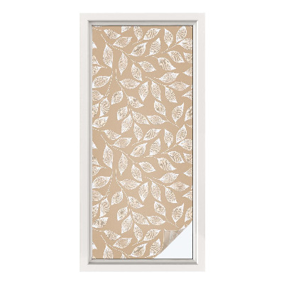 Okenska folija vitraž za zasebnost Listi narave