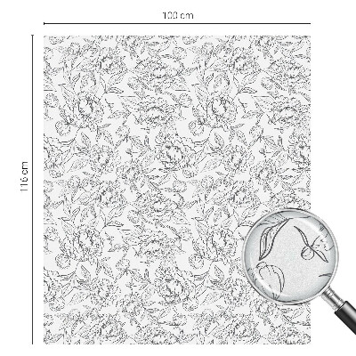 Mlečna folija za okna vitraž Cvetlični motiv