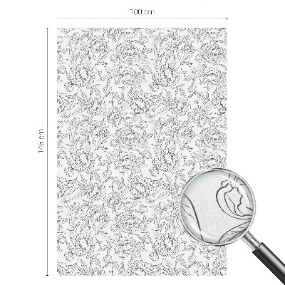 Mlečna folija za okna vitraž Cvetlični motiv