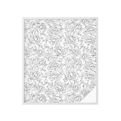 Mlečna folija za okna vitraž Cvetlični motiv