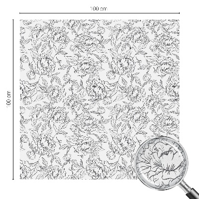 Mlečna folija za okna vitraž Cvetlični motiv