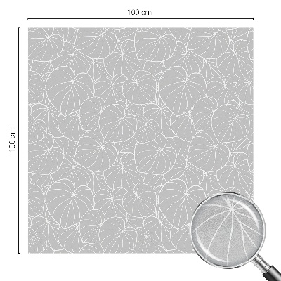 Okenska folija vitraž za zasebnost Listnata eleganca