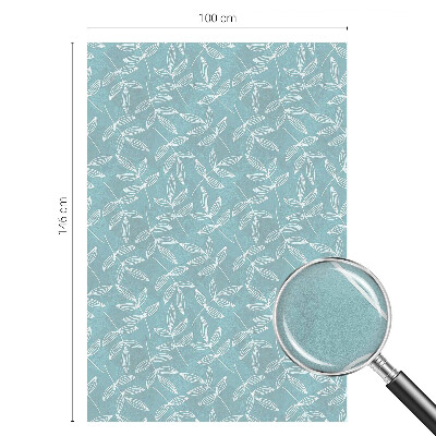 Okenska folija vitraž za zasebnost Listnata eleganca