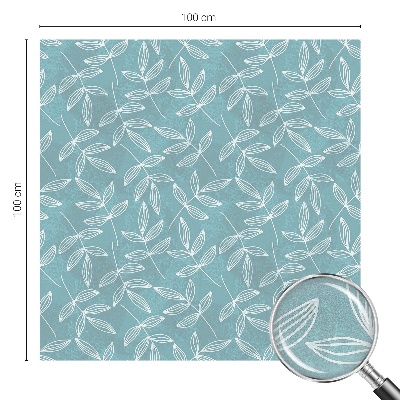 Okenska folija vitraž za zasebnost Listnata eleganca