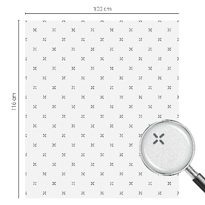 Mlečna folija za okna vitraž Geometrični križi