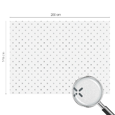 Mlečna folija za okna vitraž Geometrični križi