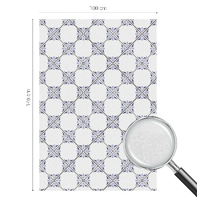 Mlečna folija za okna vitraž Geometrijske ploščice